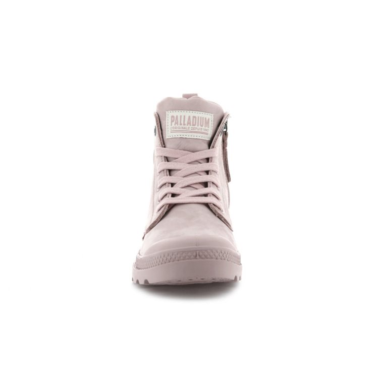 Dámské Boty Palladium Pampa Hi Zip Nubuck Růžové | CZ HZF-02R